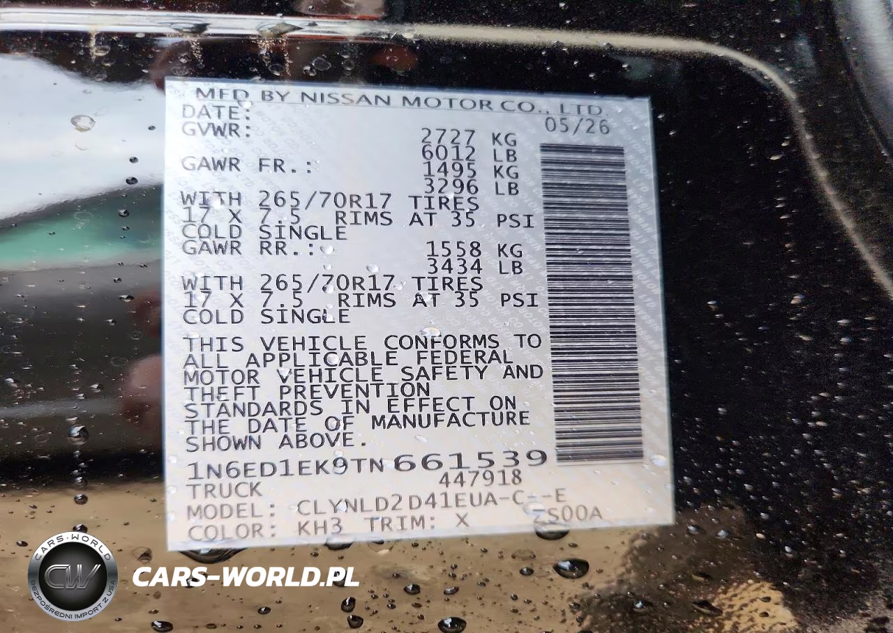 2026 Nissan Frontier Pro-4X VIN:1N6ED1EK9TN661539 - 12