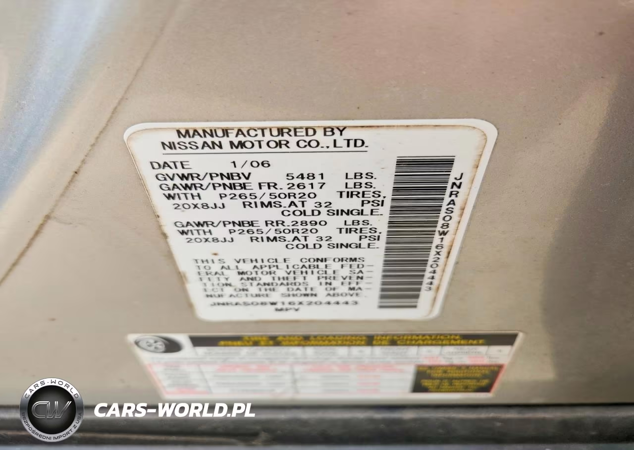 2006 Infiniti Fx35 Base VIN:JNRAS08W16X204443 - 13