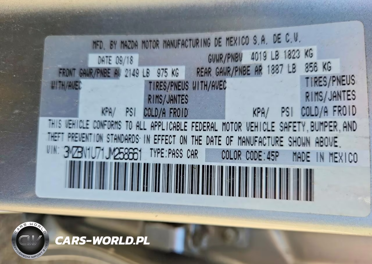 2018 Mazda 3 Sport VIN:3MZBN1U71JM258661 - 12