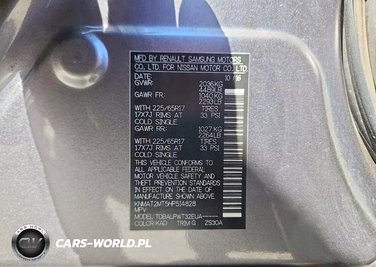 2017 Nissan Rogue S VIN:KNMAT2MT5HP514828 - 14