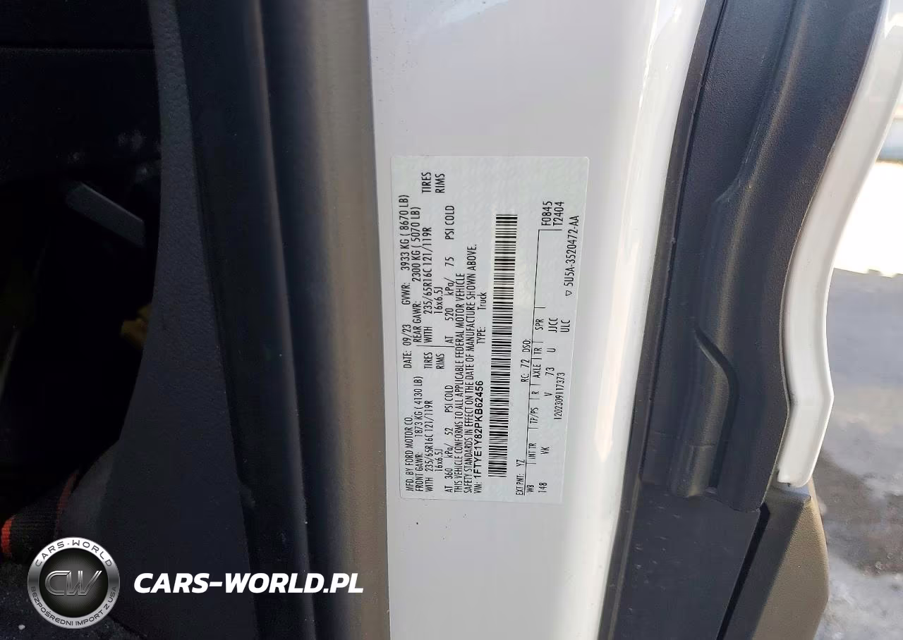 2023 Ford Transit 150 Delivery Van VIN:1FTYE1Y82PKB62456 - 13