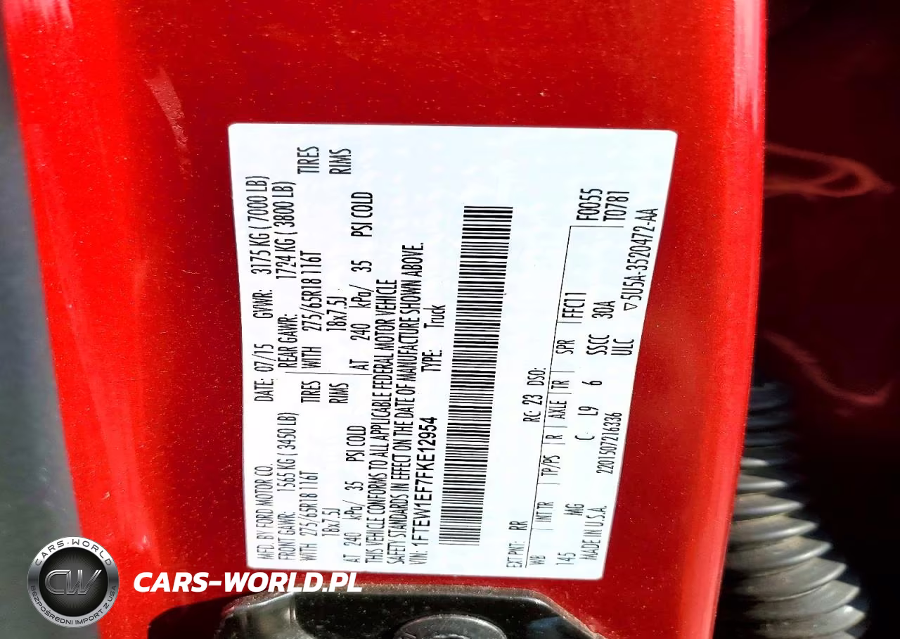 2015 Ford F150 Supercrew VIN:1FTEW1EF7FKE12954 - 13