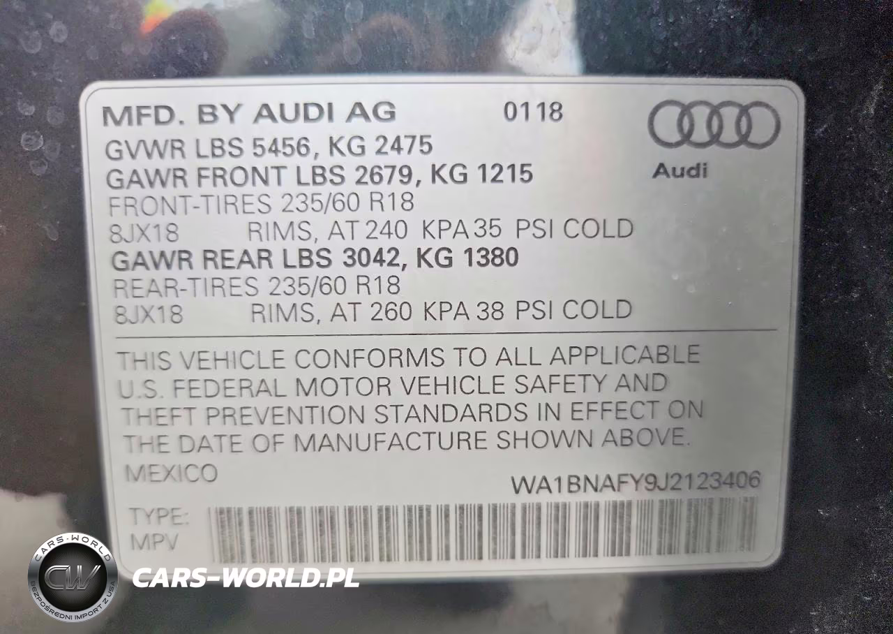 2018 Audi Q5 Premium Plus VIN:WA1BNAFY9J2123406 - 12