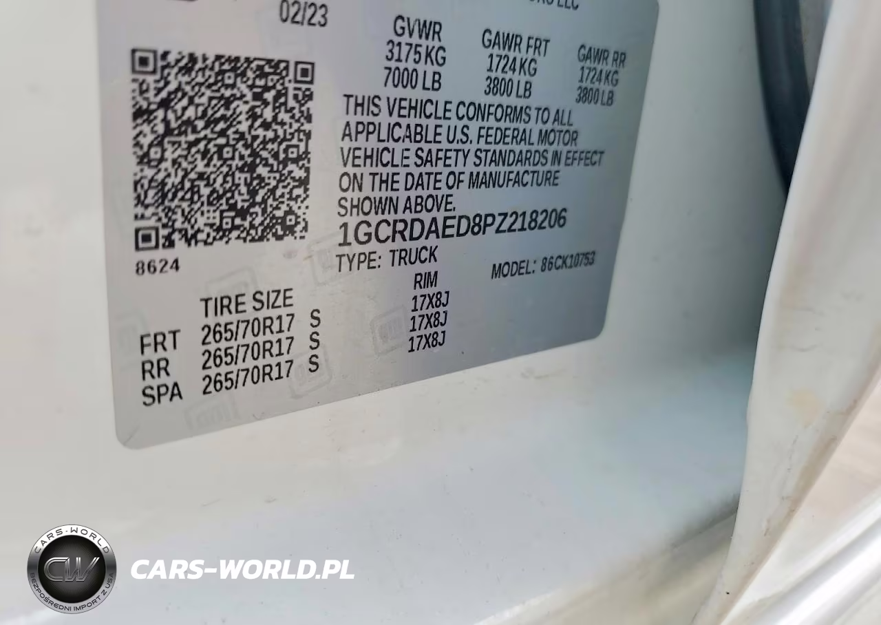 2023 Chevrolet Silverado K1500 VIN:1GCRDAED8PZ218206 - 12