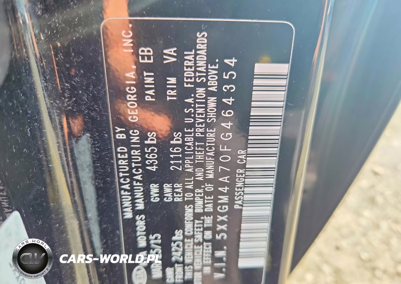 2015 Kia Optima Lx VIN:5XXGM4A70FG464354 - 12