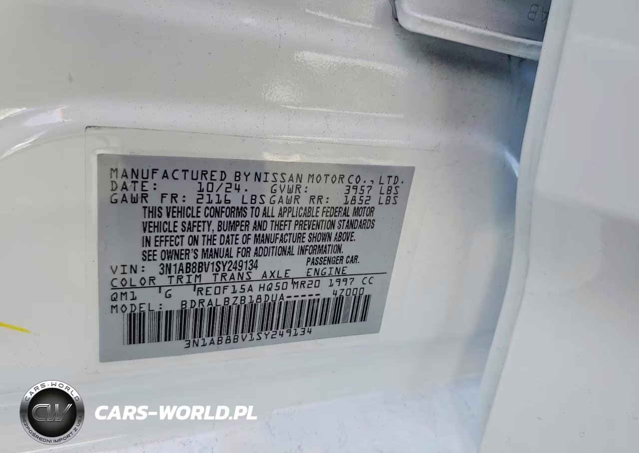 2025 Nissan Sentra S VIN:3N1AB8BV1SY249134 - 12