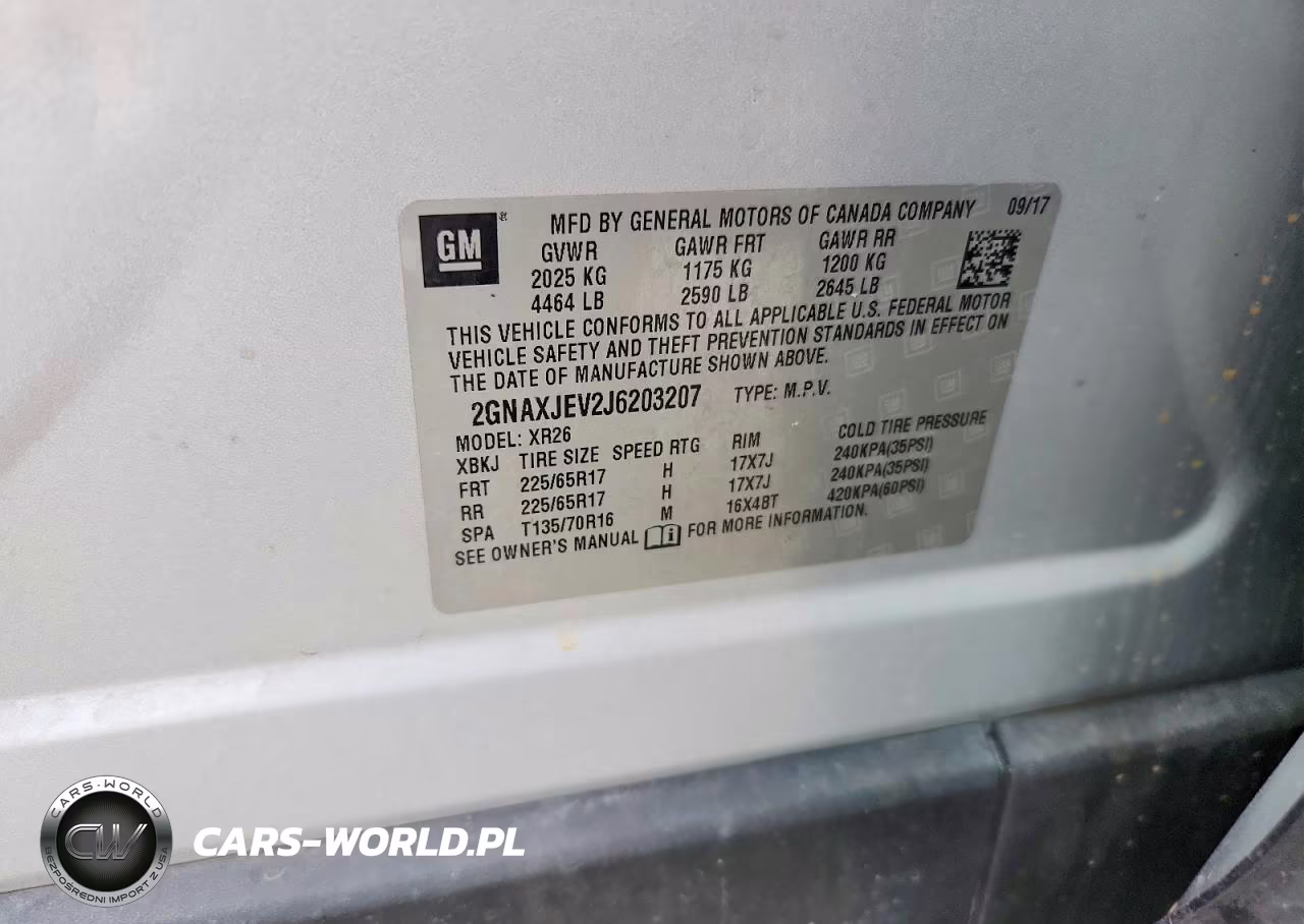 2018 Chevrolet Equinox Lt VIN:2GNAXJEV2J6203207 - 13