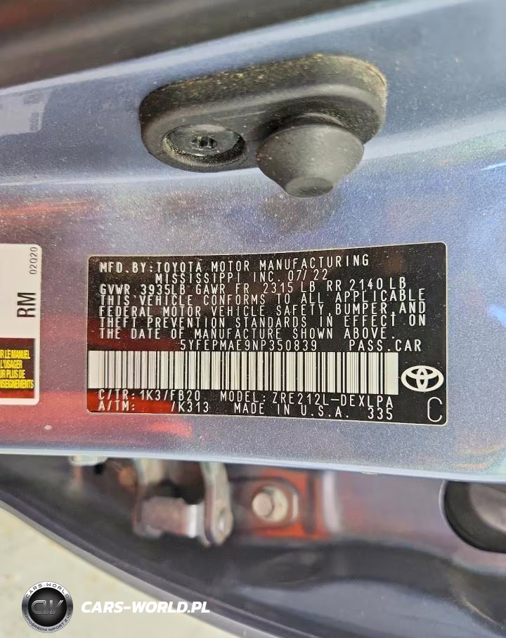 2022 Toyota Corolla Le VIN:5YFEPMAE9NP350839 - 12
