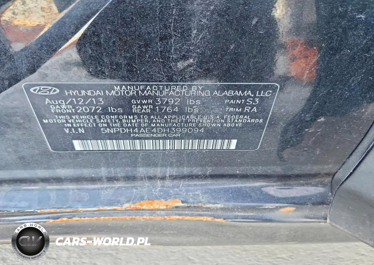 2013 Hyundai Elantra Gls VIN:5NPDH4AE4DH399094 - 12