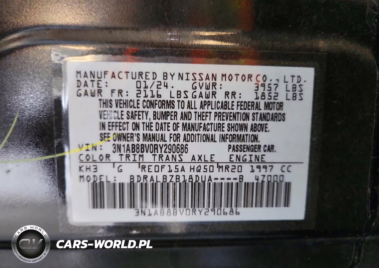 2024 Nissan Sentra S VIN:3N1AB8BV0RY290686 - 12