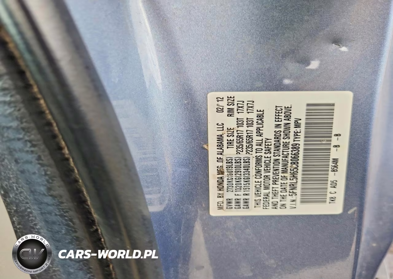 2012 Honda Odyssey Exl VIN:5FNRL5H65CB066389 - 13