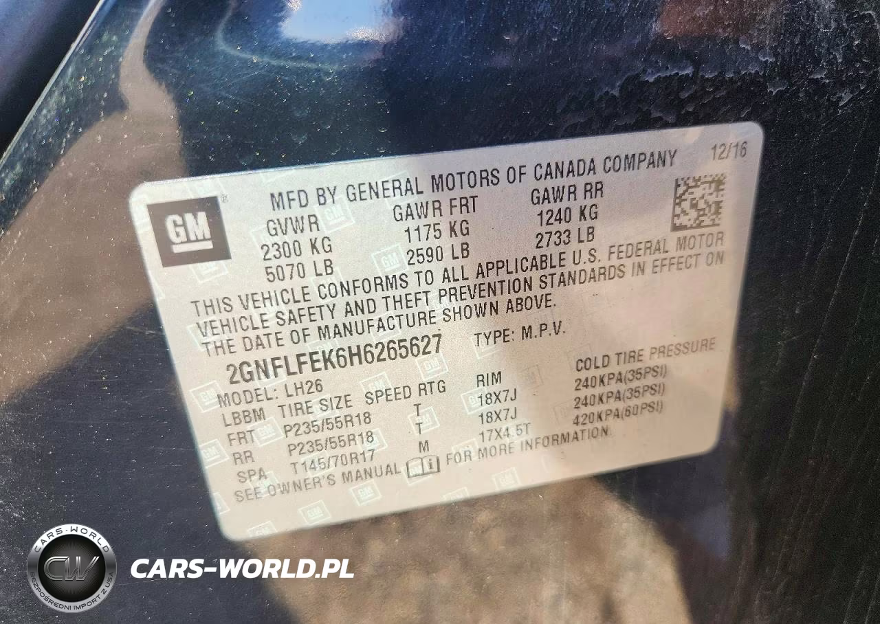 2017 Chevrolet Equinox Lt VIN:2GNFLFEK6H6265627 - 13