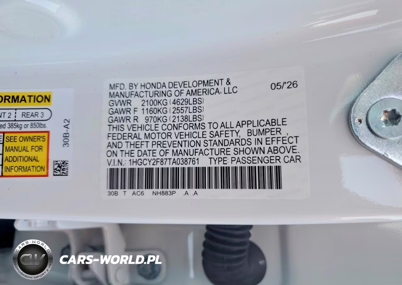 2026 Honda Accord Touring Hybrid VIN:1HGCY2F87TA038761 - 12
