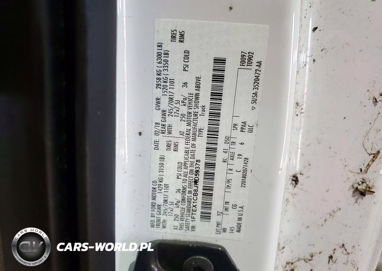 2018 Ford F150 Super Cab VIN:1FTEX1CB8JKD59378 - 12