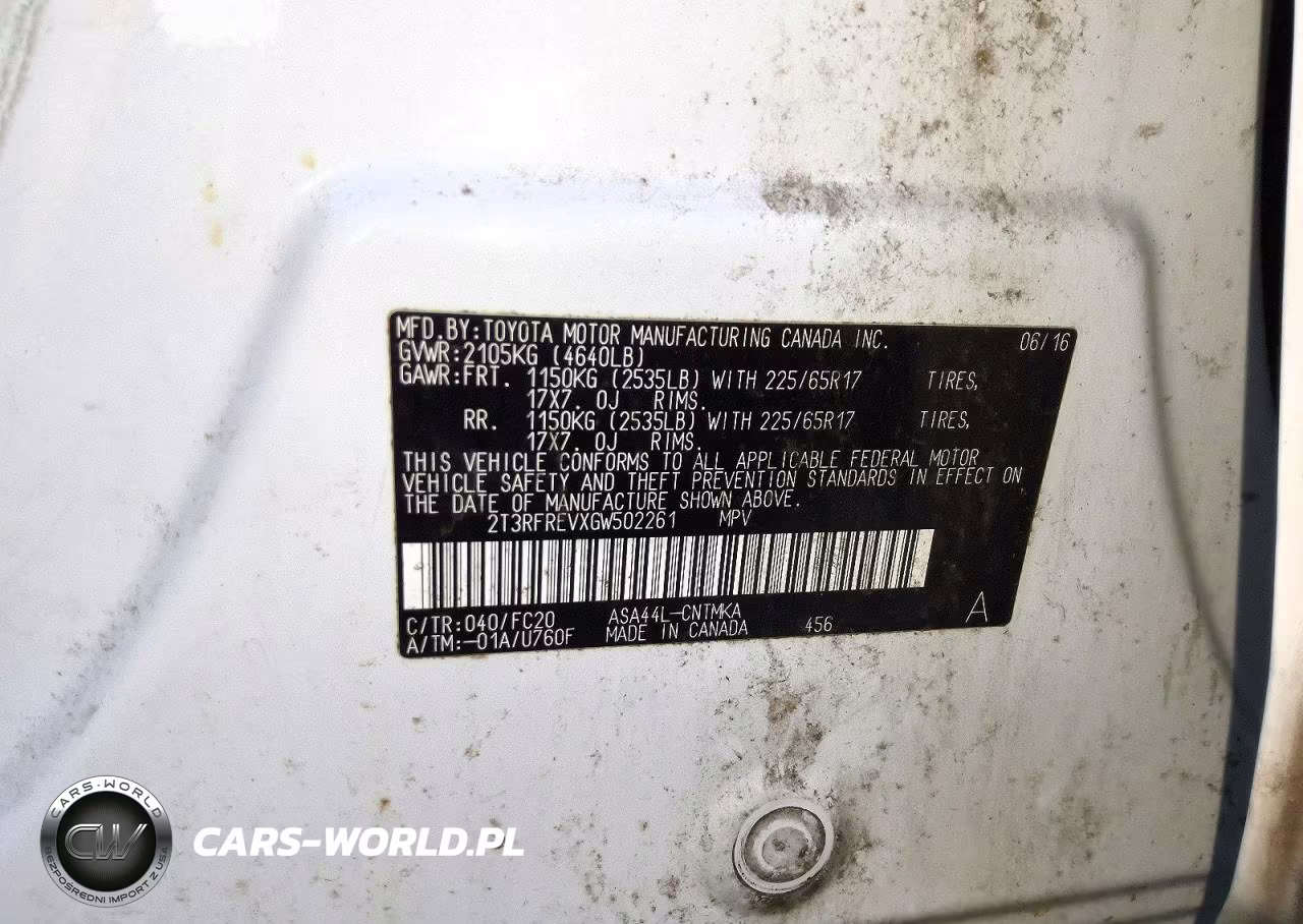 2016 Toyota Rav4 Xle VIN:2T3RFREVXGW502261 - 13