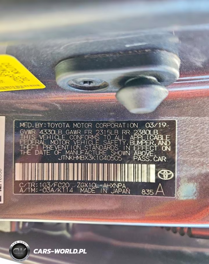 2019 Toyota C-Hr Le VIN:JTNKHMBX3K1040505 - 12