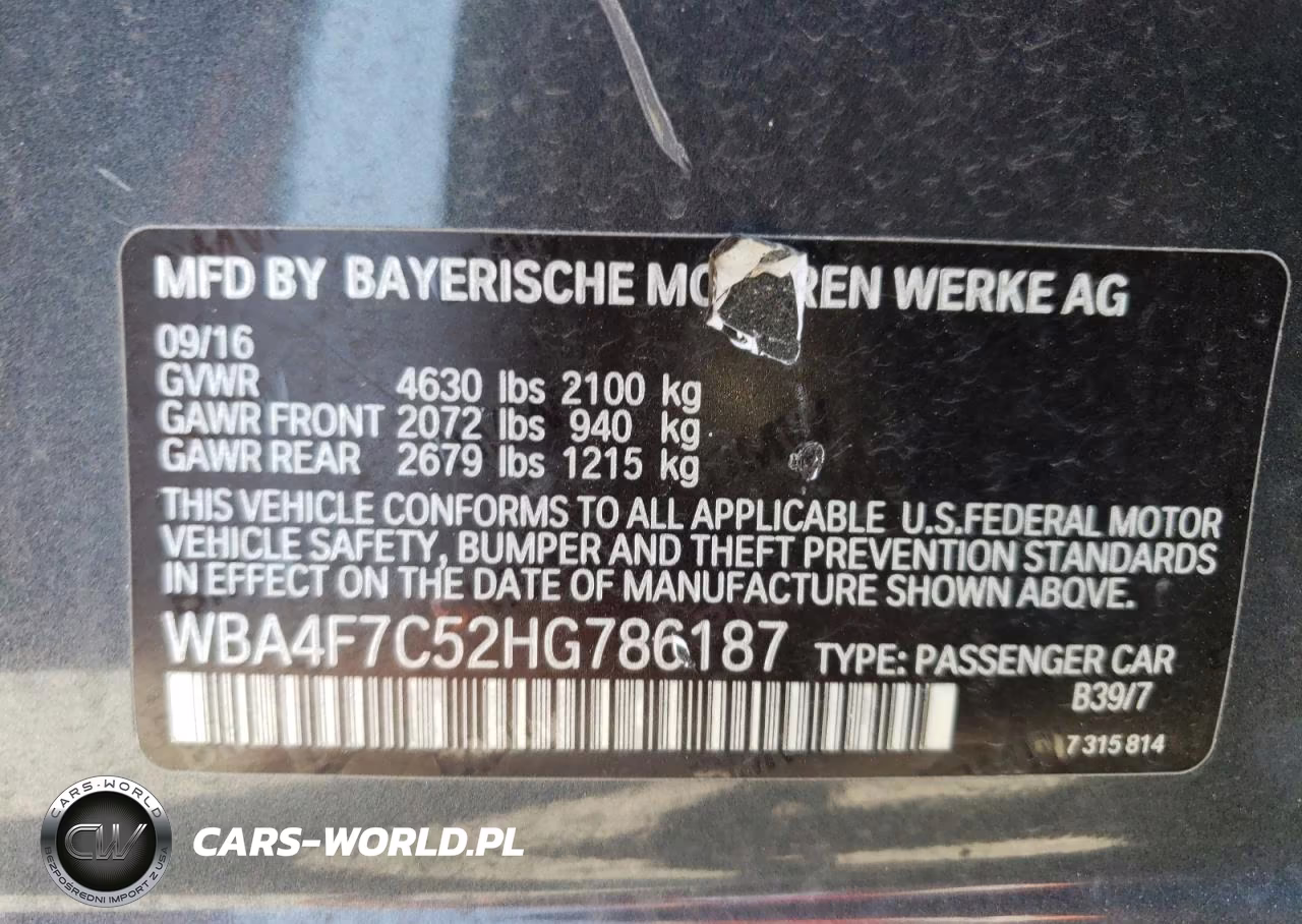 2017 BMW 430I Gran Coupe VIN:WBA4F7C52HG786187 - 12