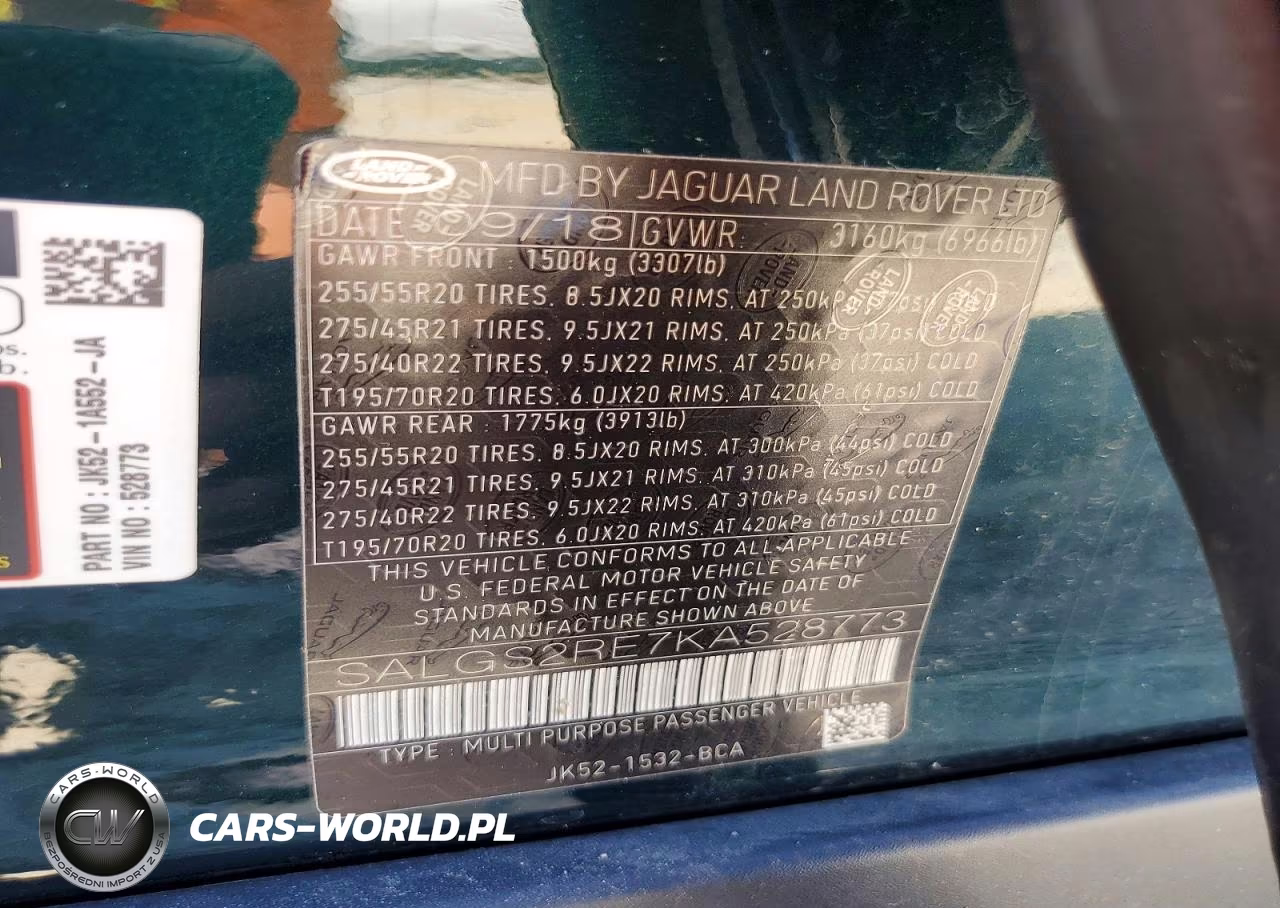 2019 Land Rover Range Rover Supercharged VIN:SALGS2RE7KA528773 - 14