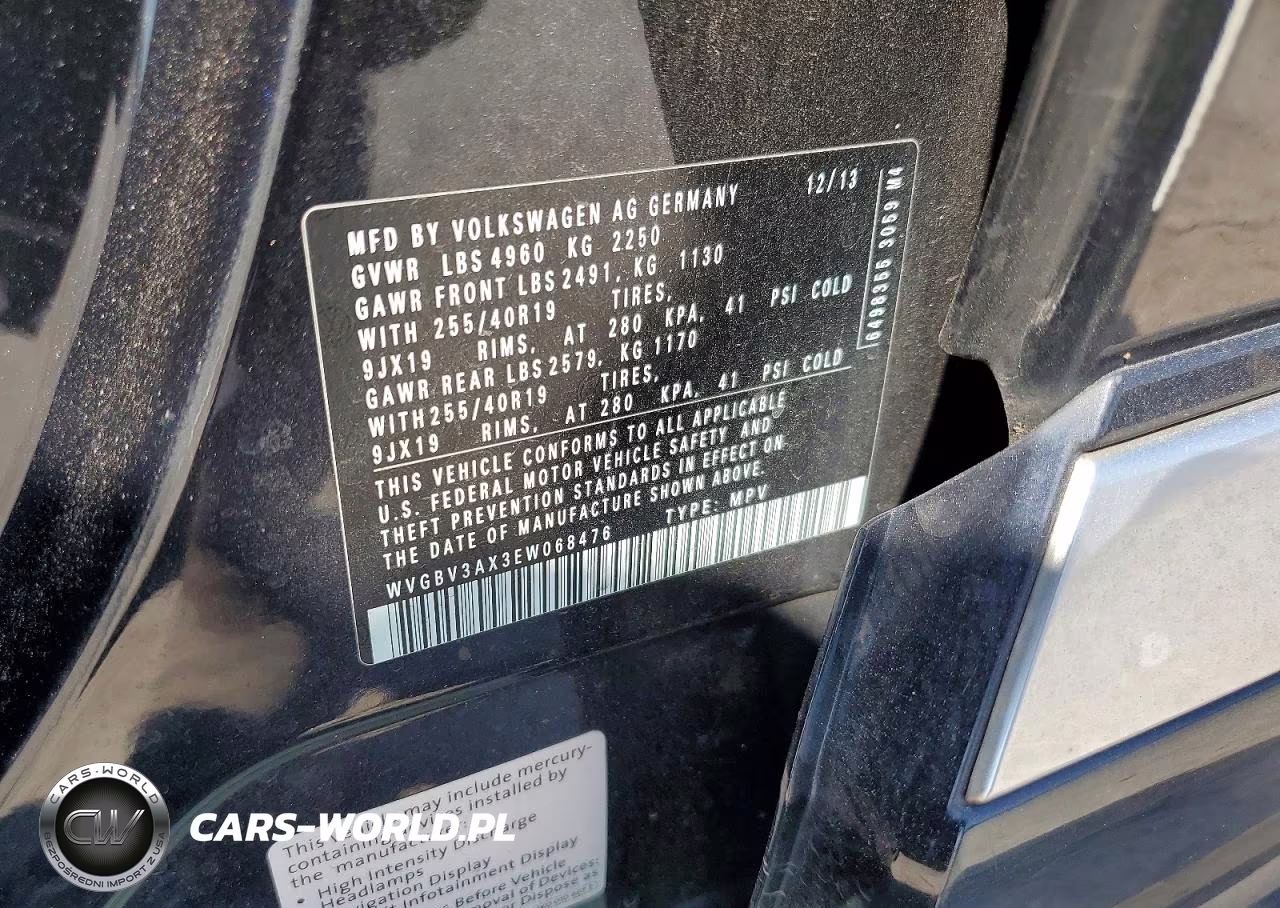 2014 Volkswagen Tiguan S VIN:WVGBV3AX3EW068476 - 12