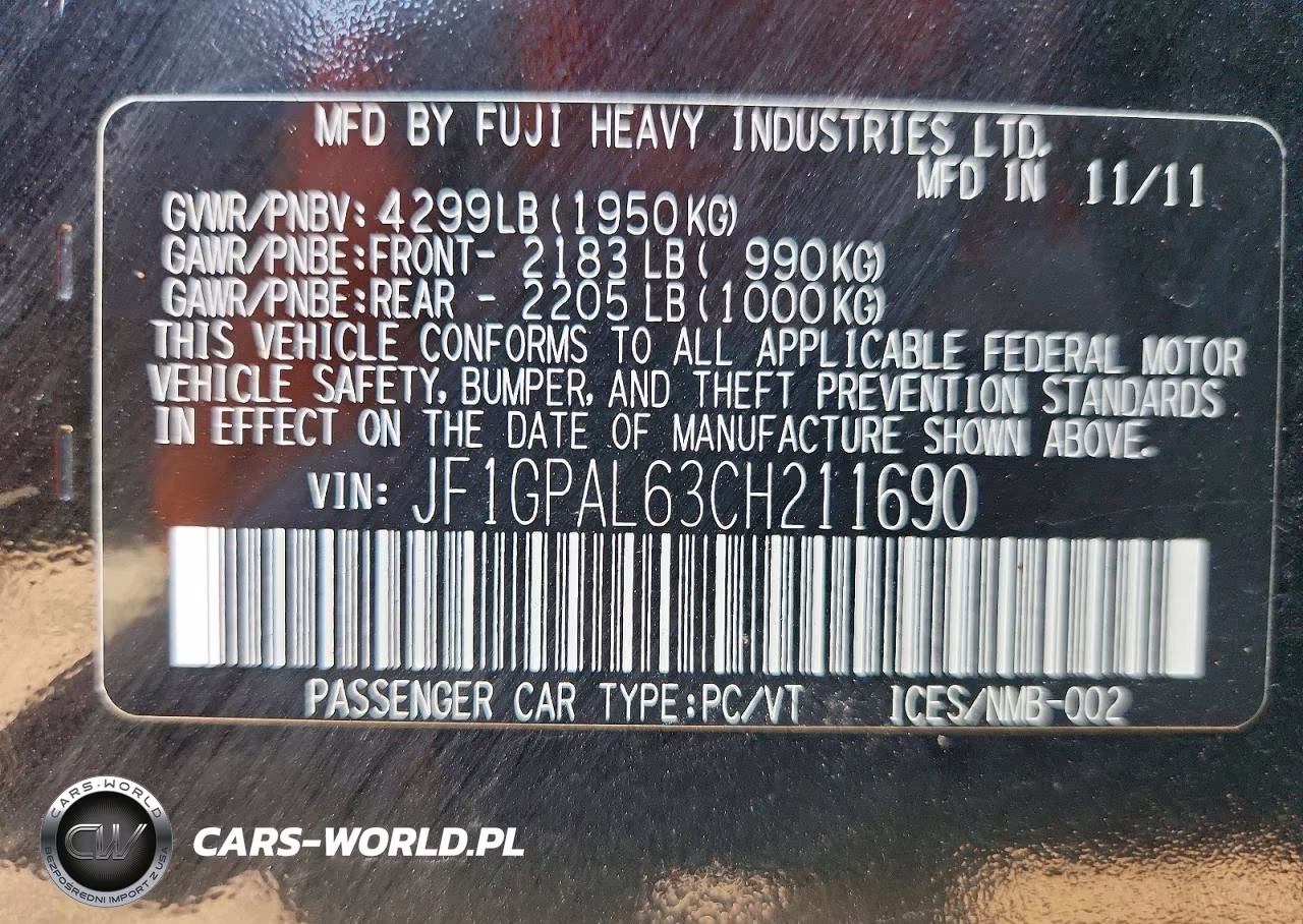2012 Subaru Impreza Sport Premium VIN:JF1GPAL63CH211690 - 13