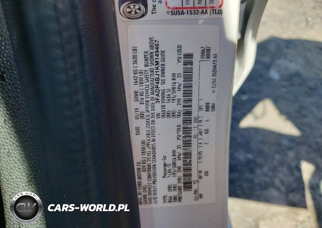 2019 Ford Fiesta Se VIN:3FADP4BJ1KM149467 - 12