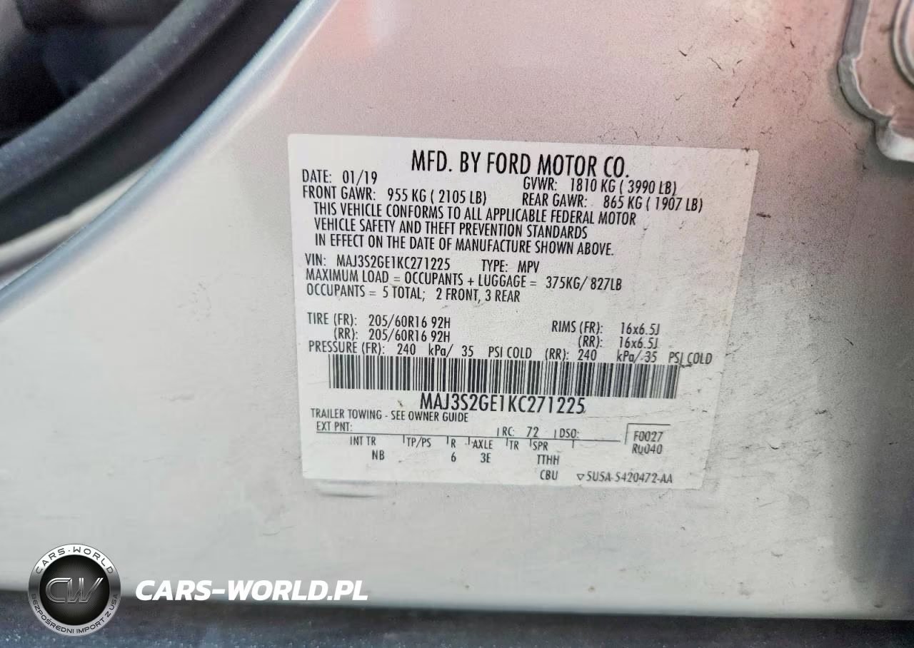 2019 Ford Ecosport Se VIN:MAJ3S2GE1KC271225 - 12