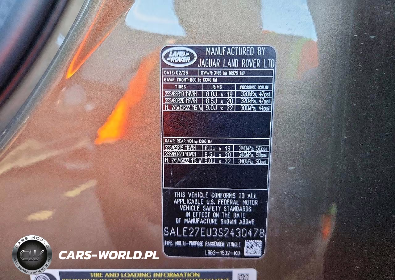 2025 Land Rover Defender 110 X-Dynamic Se VIN:SALE27EU3S2430478 - 13