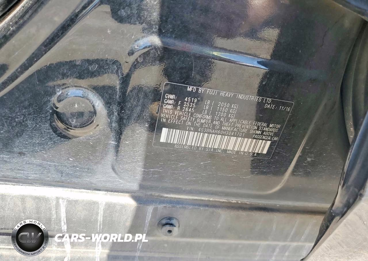 2017 Subaru Legacy Sport VIN:4S3BNAR60H3041701 - 12