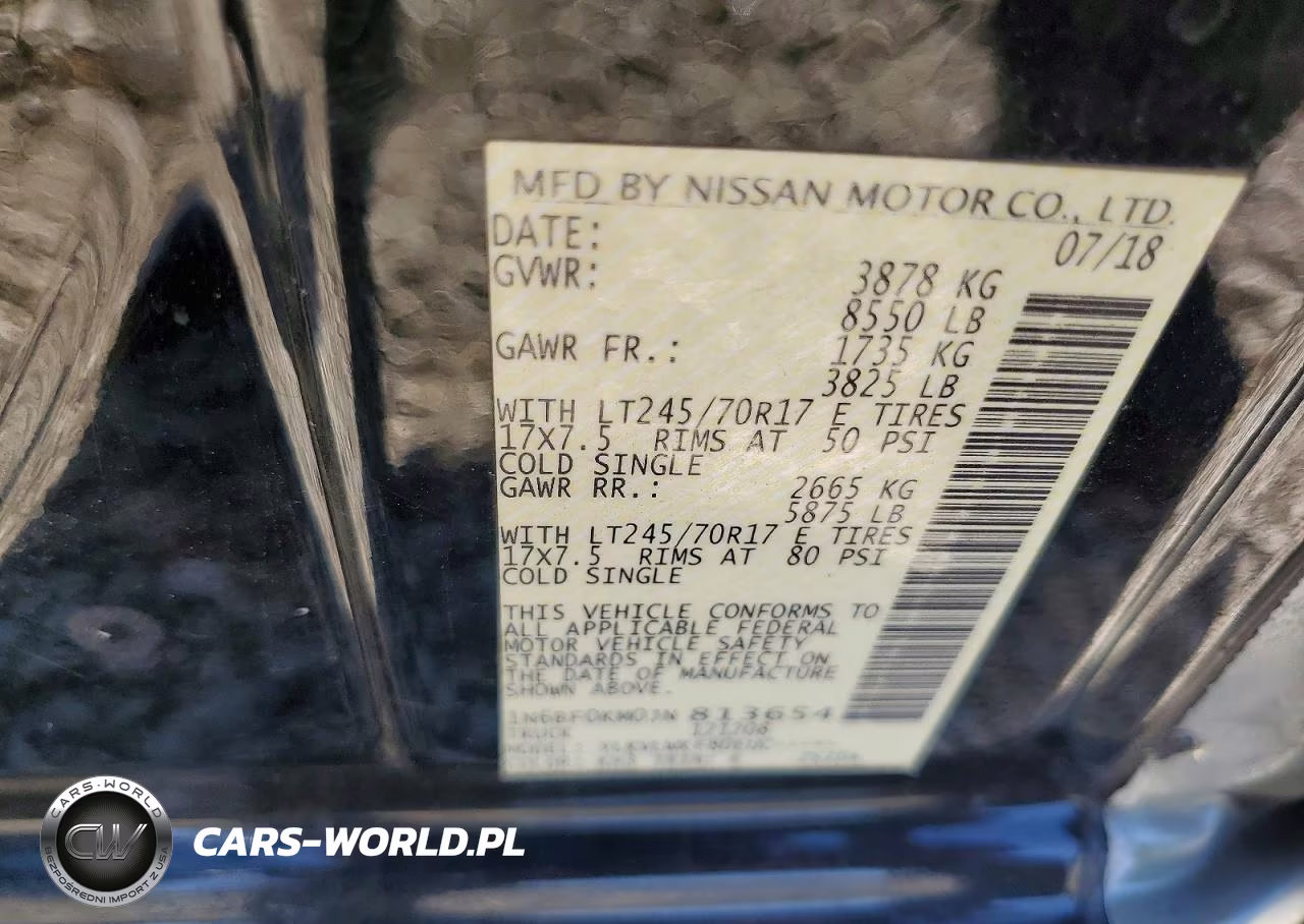 2018 Nissan Nv 1500 S VIN:1N6BF0KM0JN813654 - 12