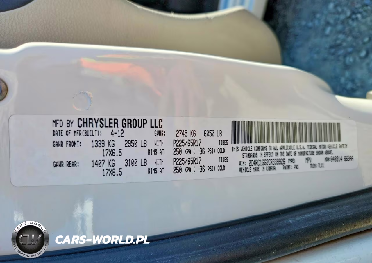 2012 Chrysler Town & Country Limited VIN:2C4RC1GG2CR339926 - 13