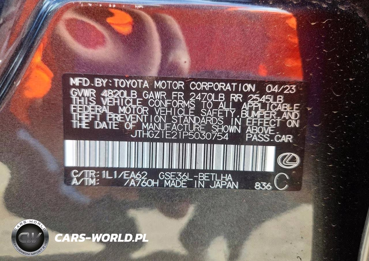 2023 Lexus Is 350 F Sport VIN:JTHGZ1E21P5030754 - 13