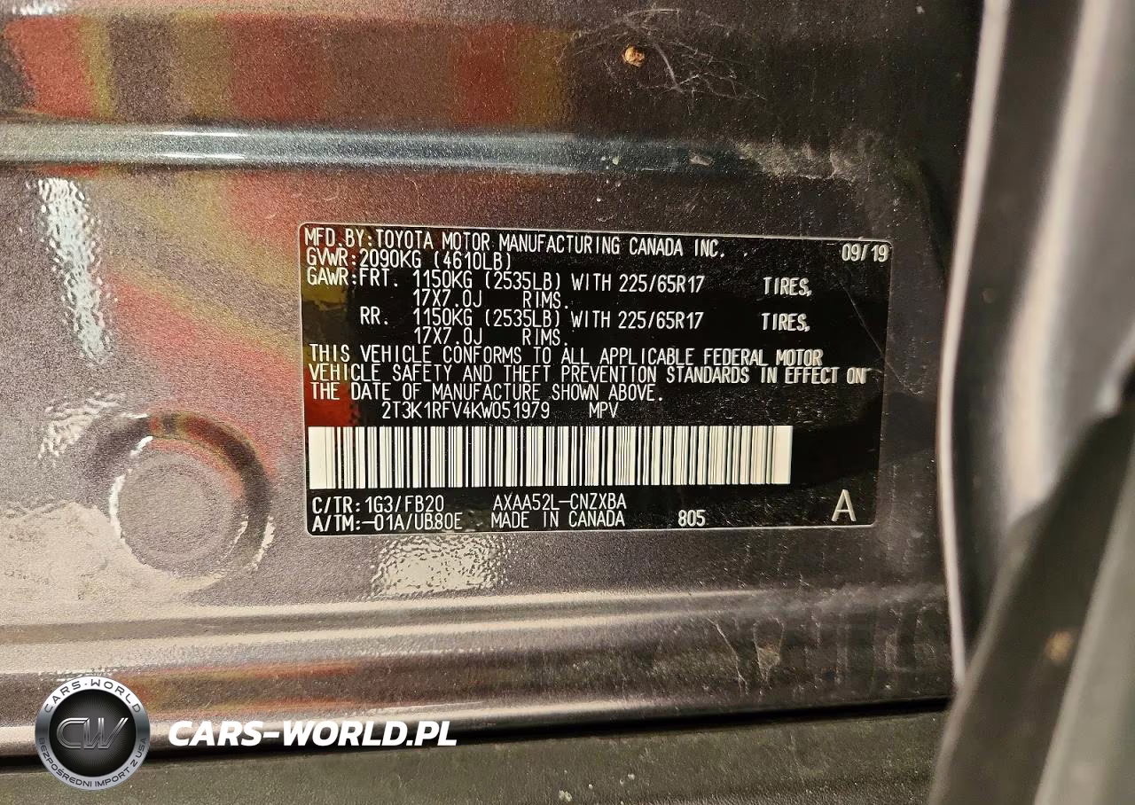 2019 Toyota Rav4 Le VIN:2T3K1RFV4KW051979 - 14