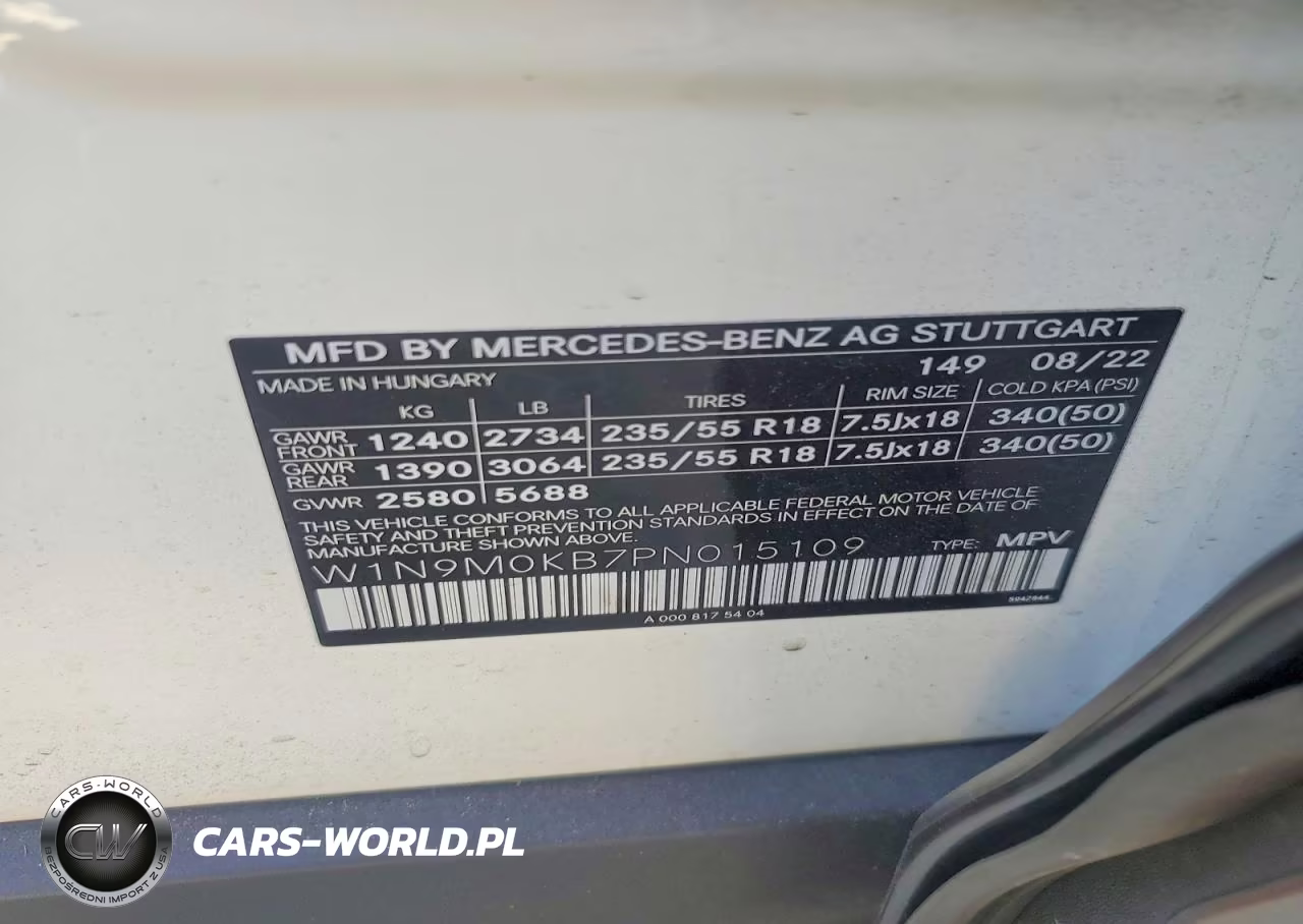 2023 Mercedes-Benz Eqb 300 4Matic VIN:W1N9M0KB7PN015109 - 14