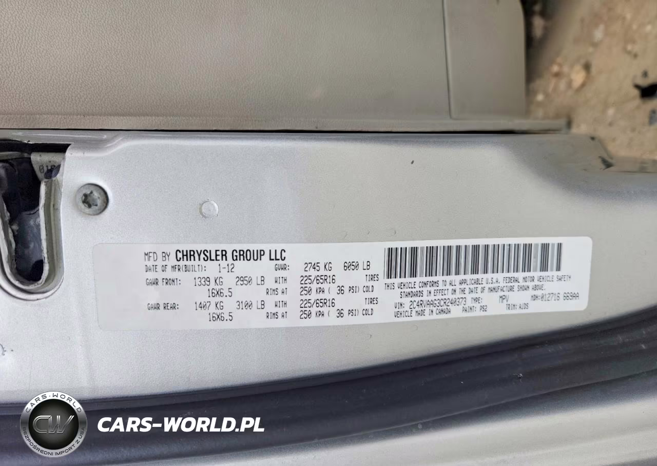 2012 Volkswagen Routan S VIN:2C4RVAAG3CR240373 - 13