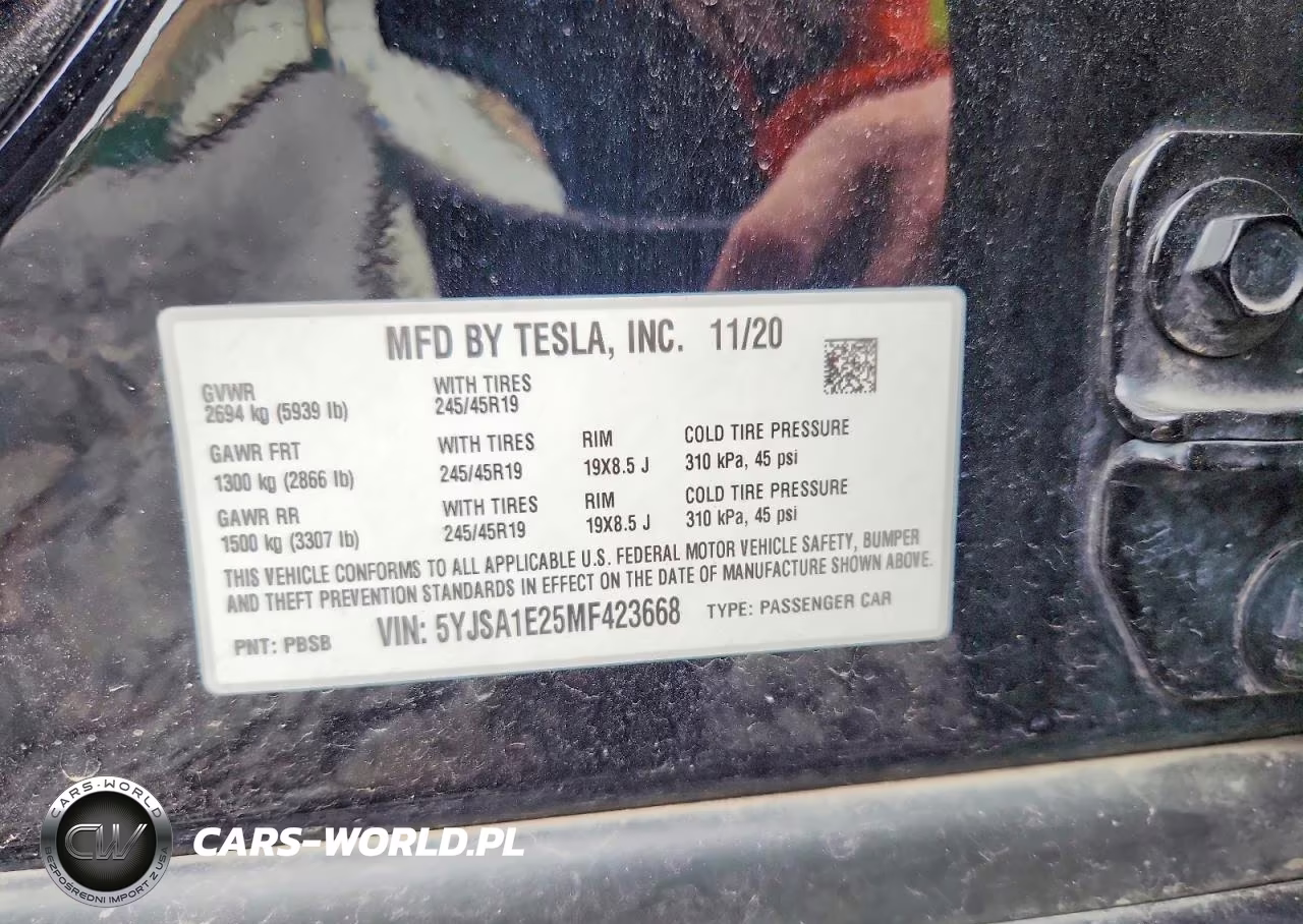 2021 Tesla Model S VIN:5YJSA1E25MF423668 - 12
