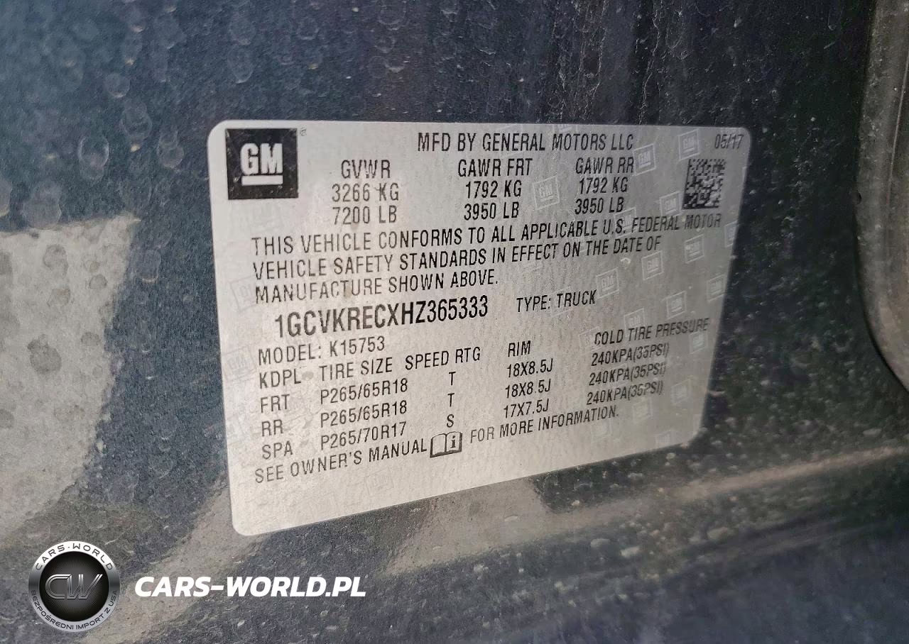2017 Chevrolet Silverado K1500 Lt VIN:1GCVKRECXHZ365333 - 12