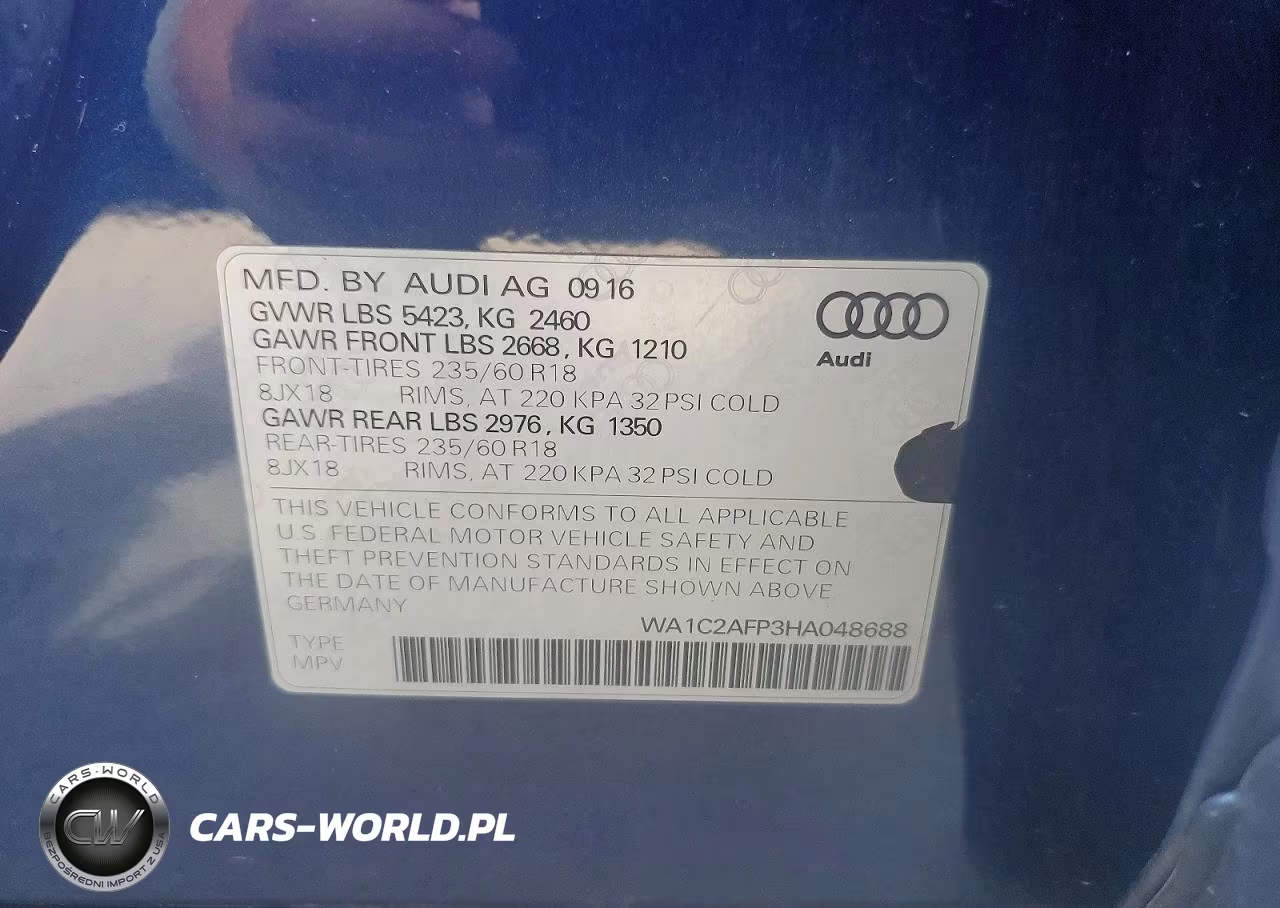 2017 Audi Q5 Premium VIN:WA1C2AFP3HA048688 - 13