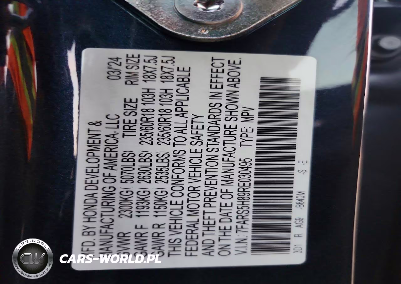 2024 Honda Cr-V Sport-L VIN:7FARS5H89RE030495 - 14