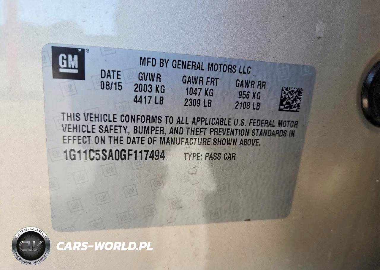 2016 Chevrolet Malibu Limited Lt VIN:1G11C5SA0GF117494 - 12