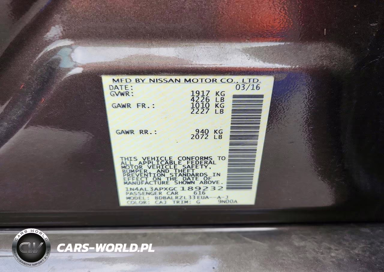 2016 Nissan Altima 2.5 Sl VIN:1N4AL3APXGC189232 - 12