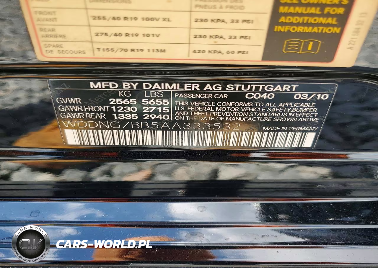 2010 Mercedes-Benz S 550 VIN:WDDNG7BB5AA333532 - 12