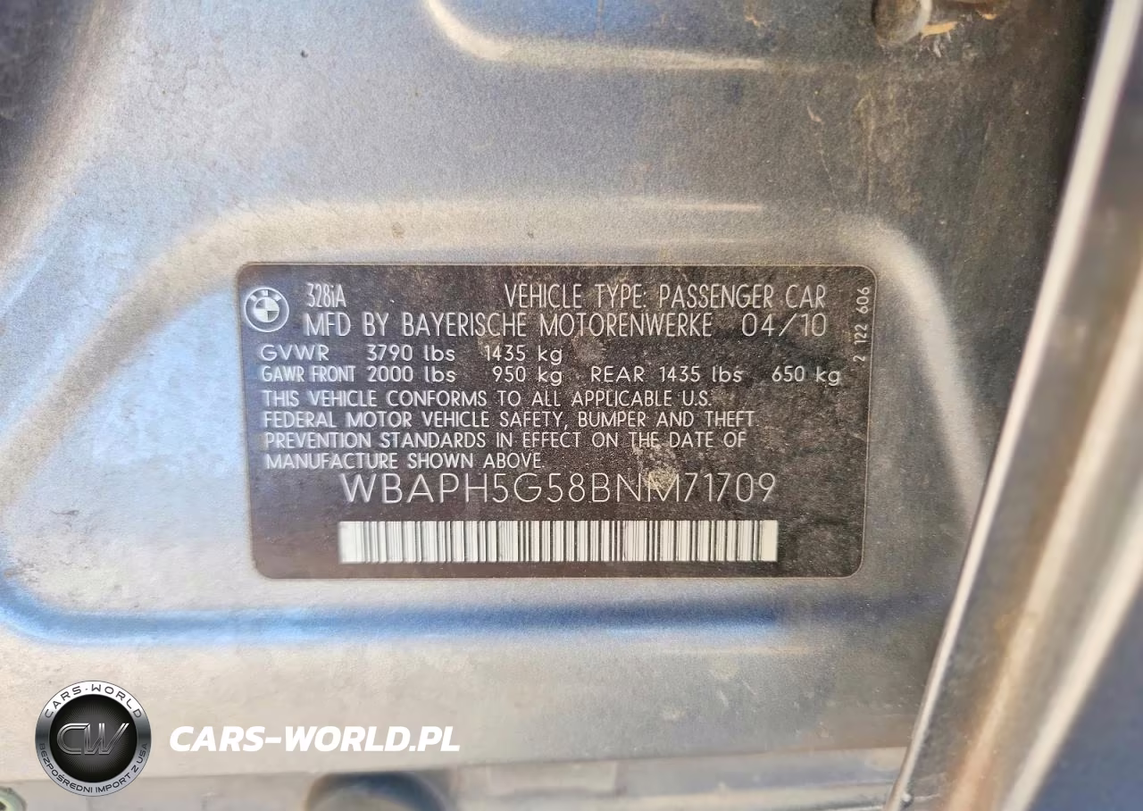 2011 BMW 328 I Sulev VIN:WBAPH5G58BNM71709 - 13
