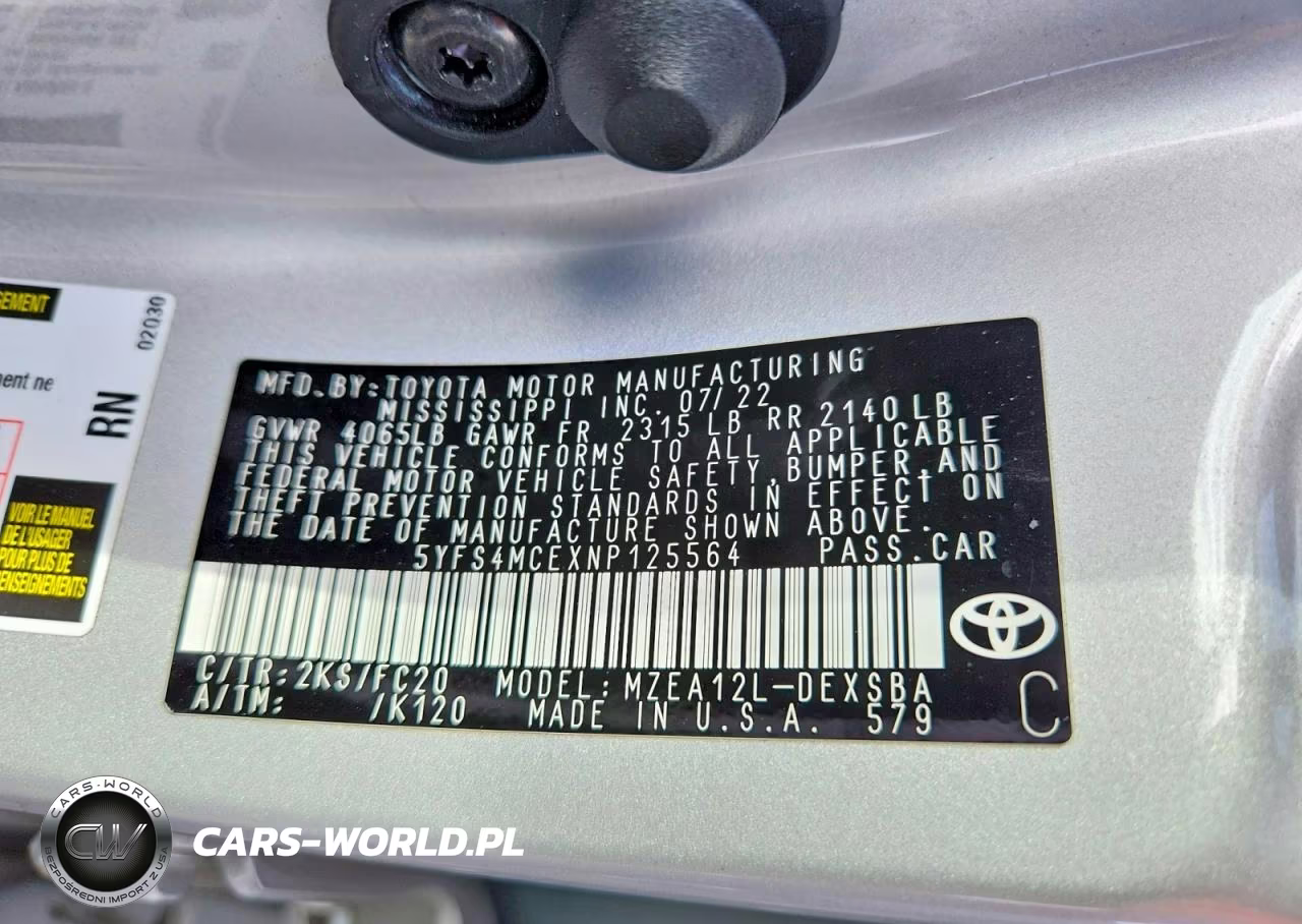 2022 Toyota Corolla Se VIN:5YFS4MCEXNP125564 - 13