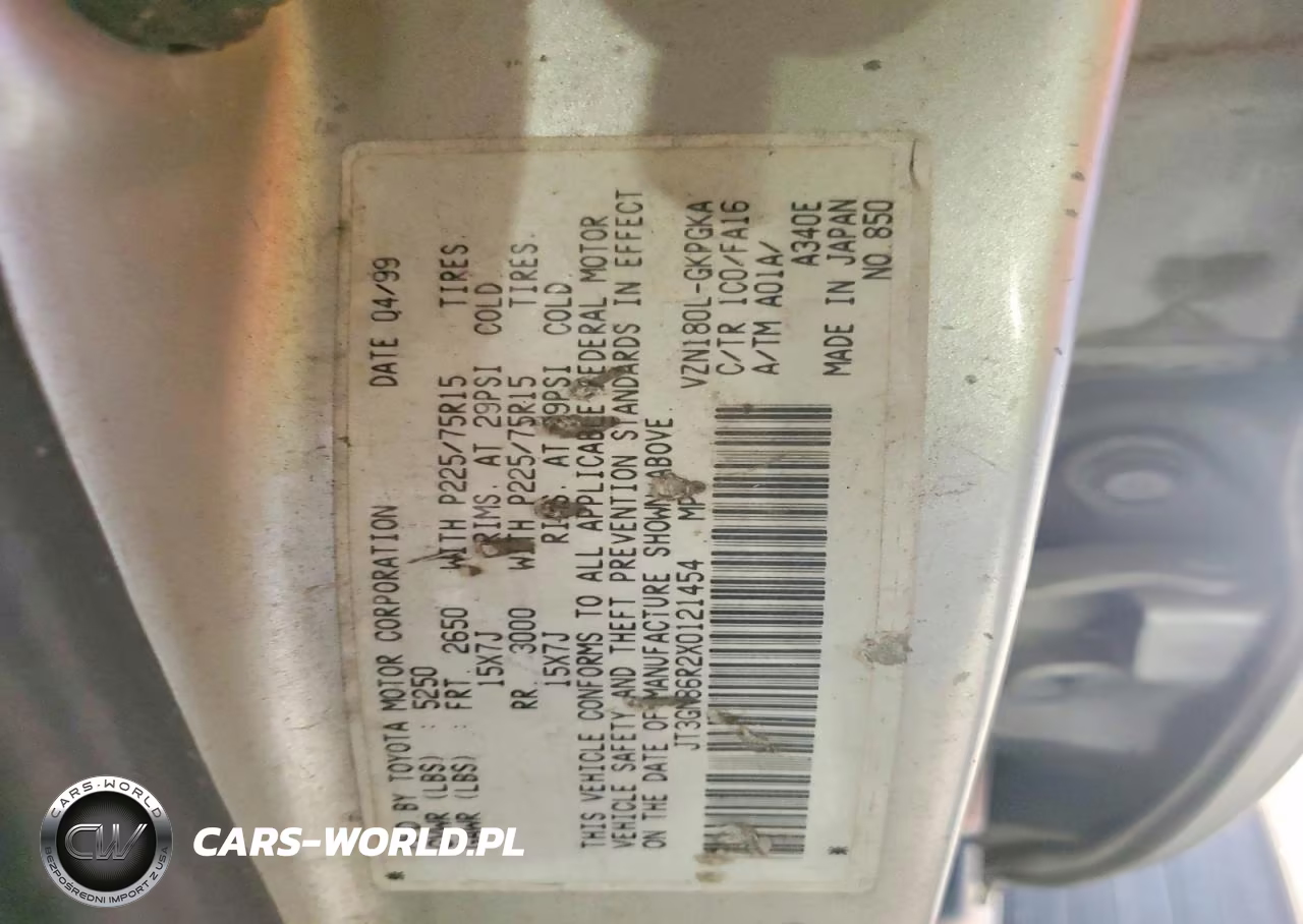 1999 Toyota 4Runner Sr5 VIN:JT3GN86R2X0121454 - 13