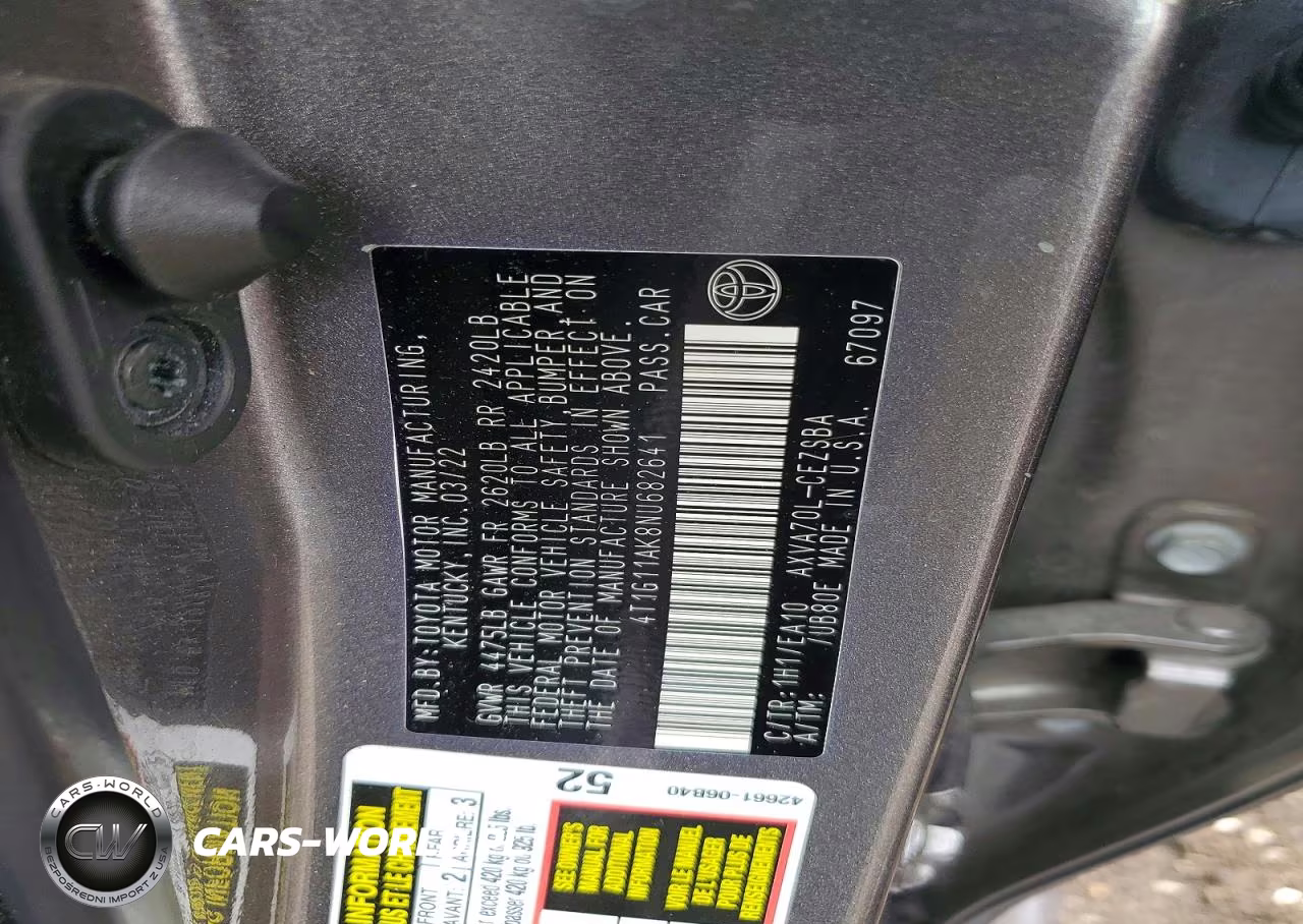 2022 Toyota Camry Se VIN:4T1G11AK8NU682641 - 12