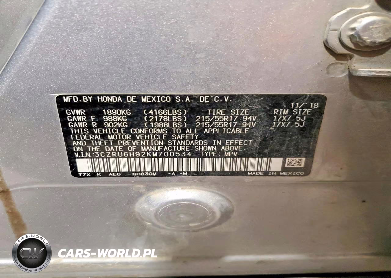 2019 Honda Hr-V Touring VIN:3CZRU6H92KM700534 - 13