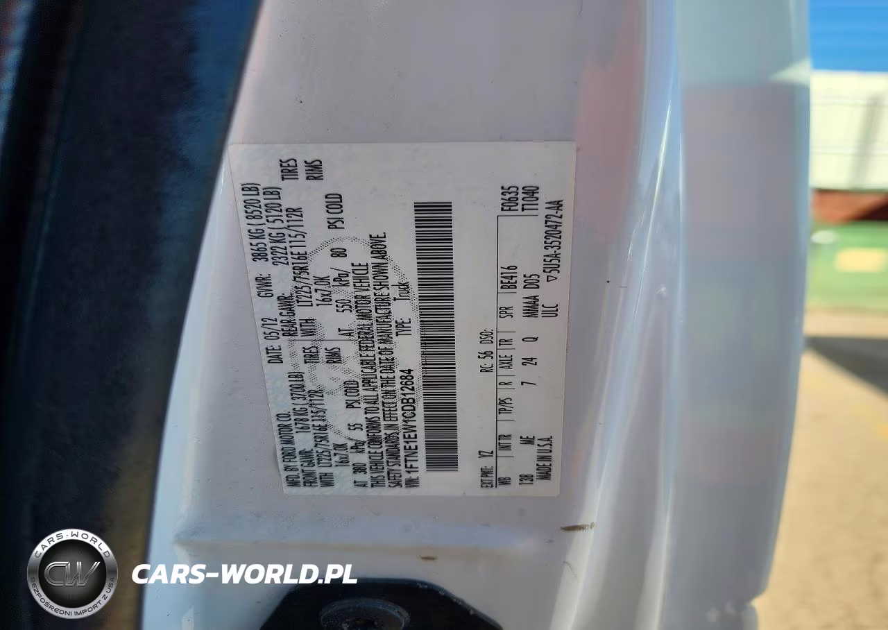 2012 Ford Econoline E150 Van VIN:1FTNE1EW1CDB12684 - 13