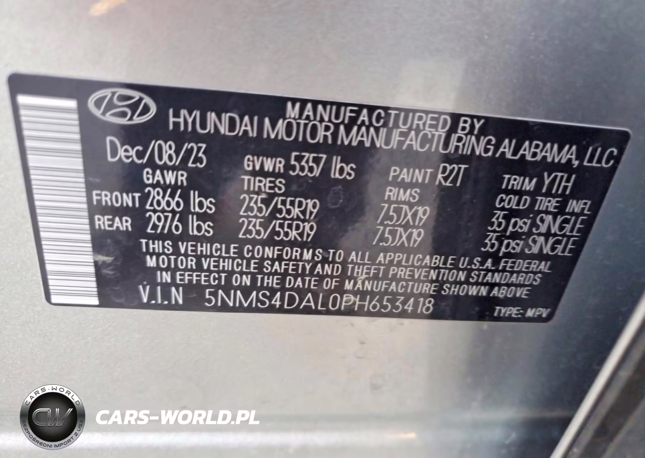 2023 Hyundai Santa Fe Limited VIN:5NMS4DAL0PH653418 - 13