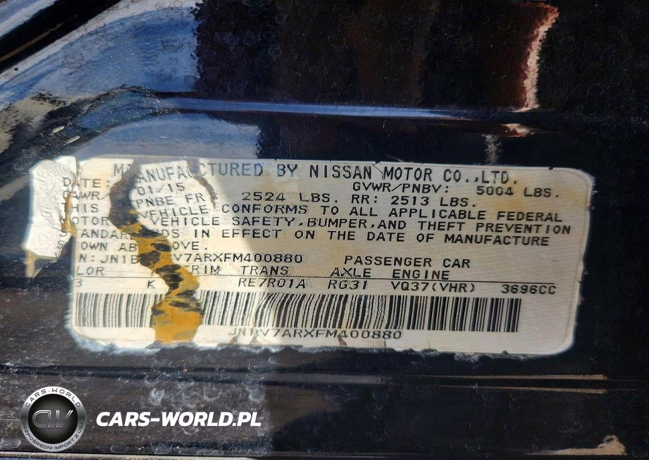 2015 Infiniti Q50 Sport VIN:JN1BV7ARXFM400880 - 12