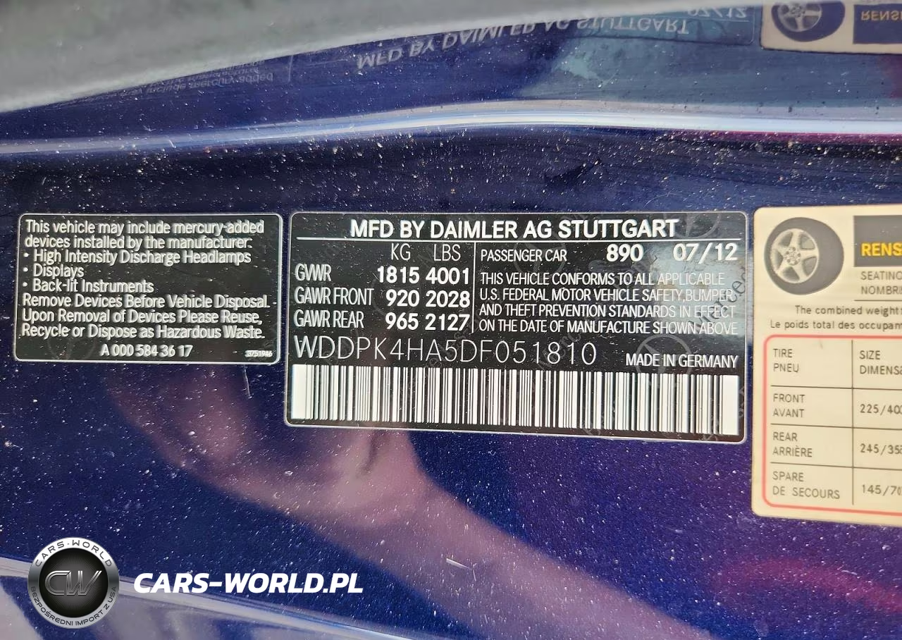 2013 Mercedes-Benz Slk 250 VIN:WDDPK4HA5DF051810 - 12